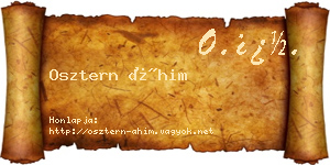 Osztern Áhim névjegykártya